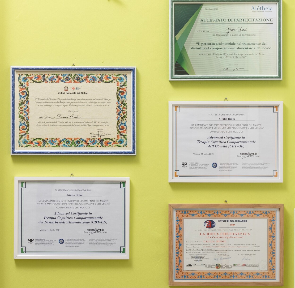 Formazione Giulia Dinoi